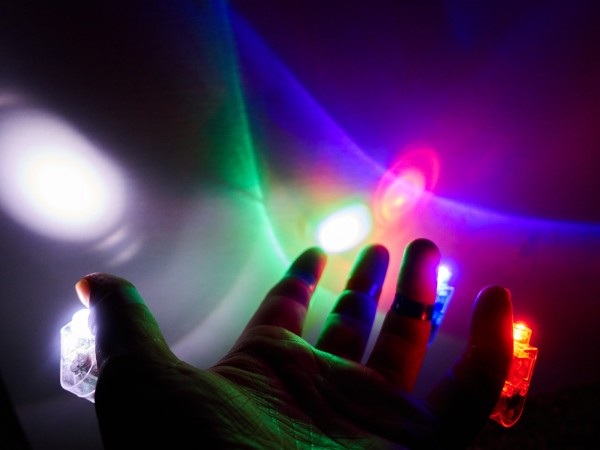 LED Finger Lichter Glowing Blenden Farbe Laser Emittierende Lampen Weihnachten Hochzeit Feier Festival Party decor