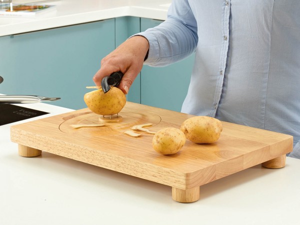 Easi-Grip - Einhändiges Schälen von Kartoffeln auf dem Brett für einfache Lebensmittelzubereitung