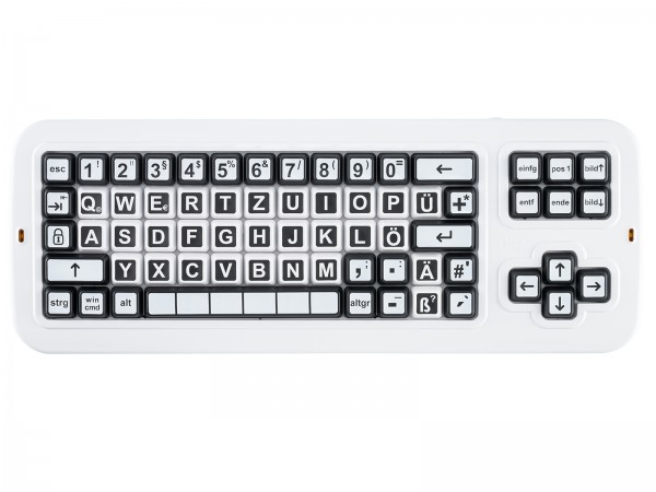 Clevy Tastatur II QWERTY (schwarz/weiss, USB)