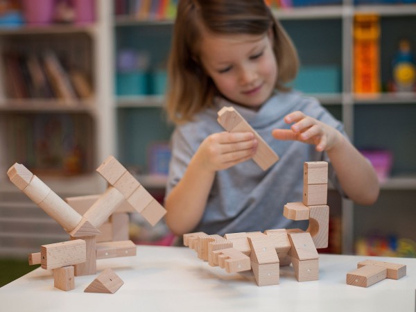 Kleine Magnetische Holzbauklötze (50 Stück)