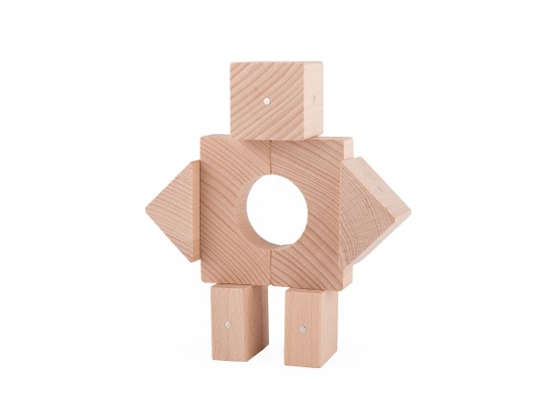 Grosse magnetische Holzbauklötze (30 Stück)