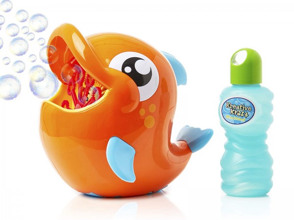 Seifenblasen Maschine - adaptiert orange delphin