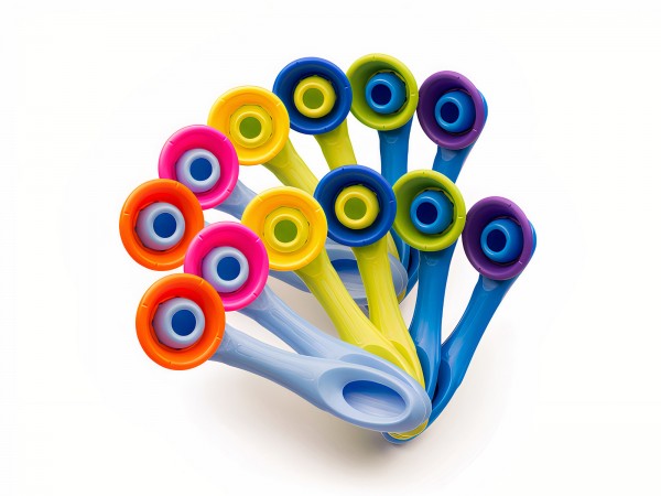 Das Variety Pack enthält 12 WhisperPhone Elemente in 6 verschiedenen Farbkombinationen.