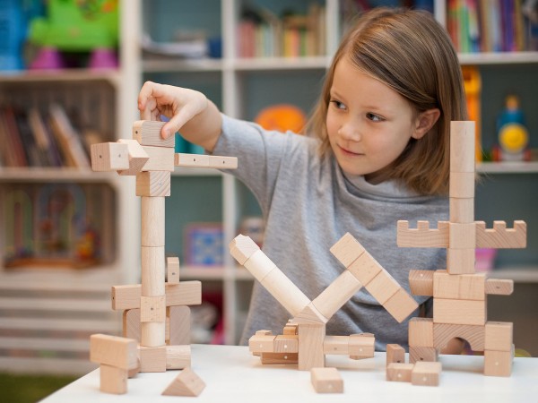 Kleine Magnetische Holzbauklötze (50 Stück)