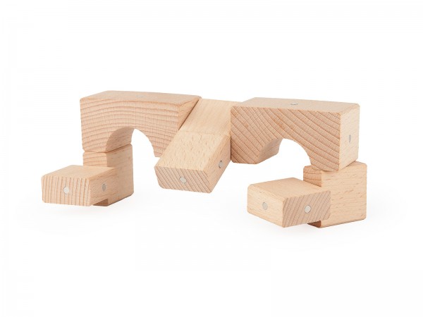 Kleine Magnetische Holzbauklötze (50 Stück)