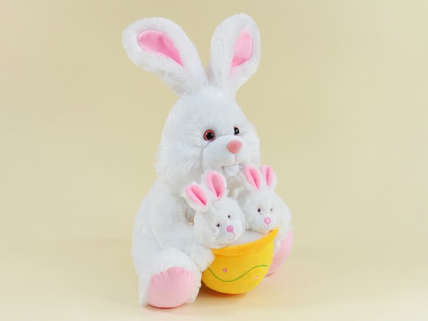 XXL Nachsprech-Hase Linda - mit Babies