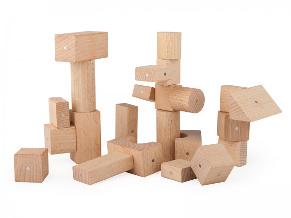 Blocs en bois magnétiques (30 pièces)