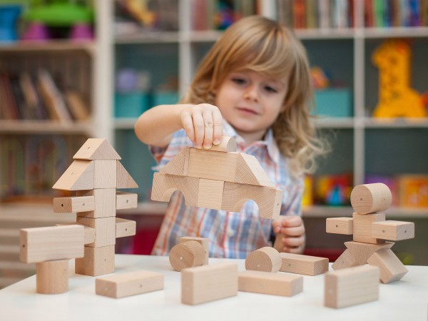 Grosse magnetische Holzbauklötze (30 Stück)