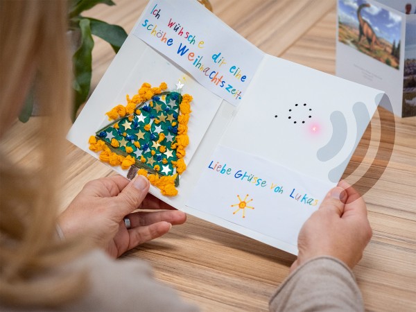 Weihnachtskarte mit Audionachricht