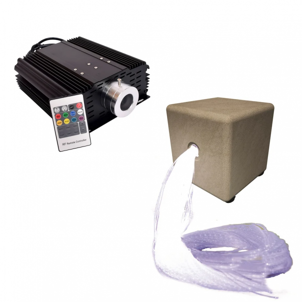 Gepolsterter Sitz mit Glasfaseroptik und Lichtquelle [Set]