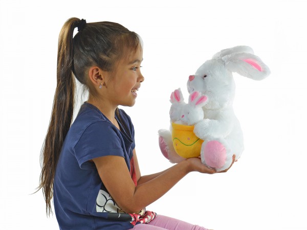 XXL Nachsprech-Hase Linda - mit Babies