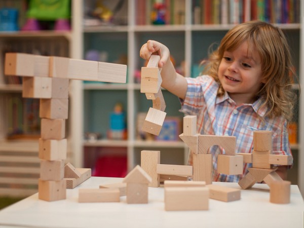 Grosse magnetische Holzbauklötze (30 Stück)