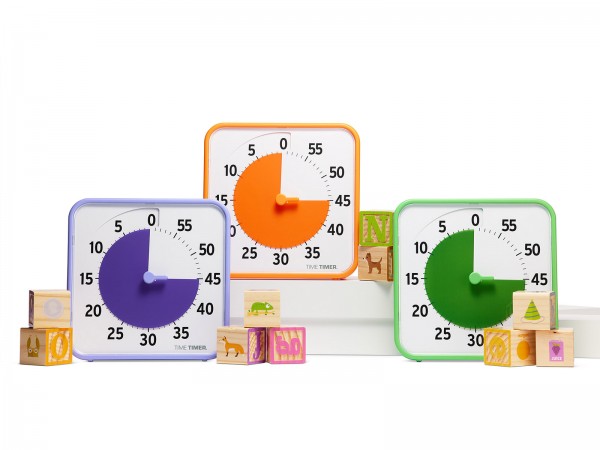 TimeTimer Mittel - Klassenzimmerset II (Orange, Violett, Grün)